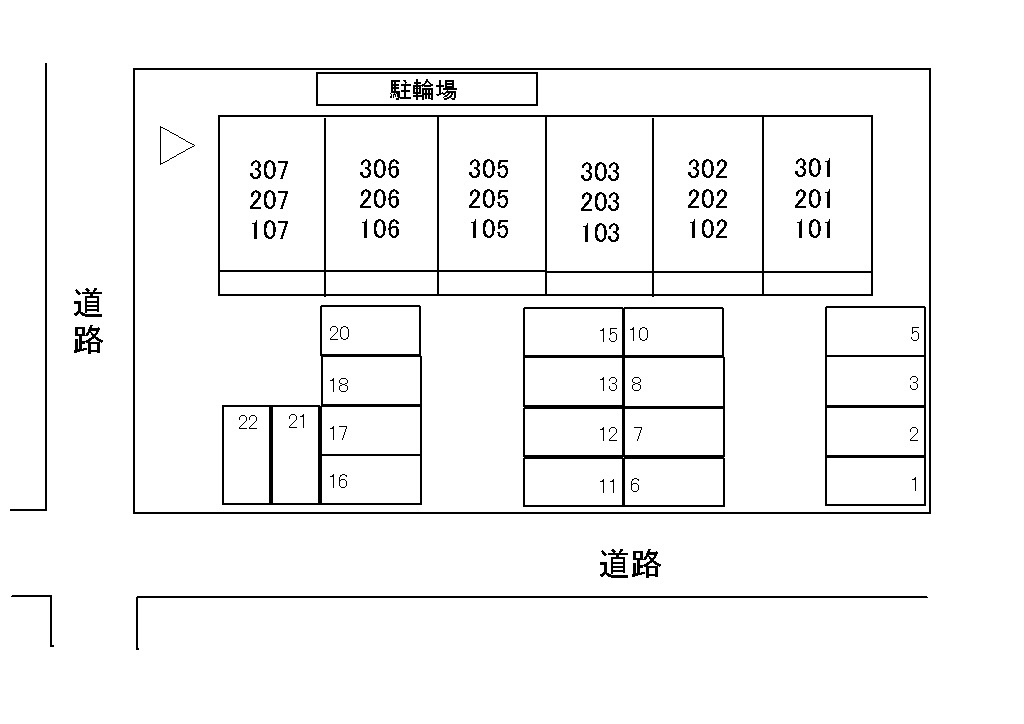 ディアコートMIHOの区画図
