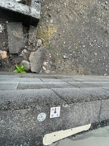 売土地　焼津市石津の外観|南東　隣地境界