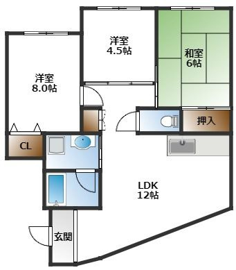【間取り】 | 第20千里ハイツ