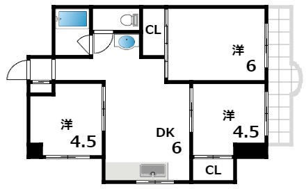 サンコート芦屋の間取り