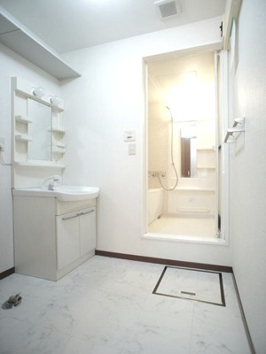 【独立洗面台】 | ヴィヴァーチェＣ | 洗髪洗面化粧台と洗濯機置き場があります♪