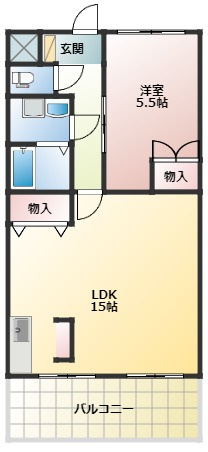 シャンテ一の宮の間取り