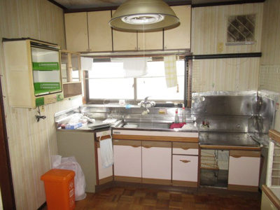 【キッチン】 | 能代市二ツ井町比井野・中古住宅兼倉庫（店舗）