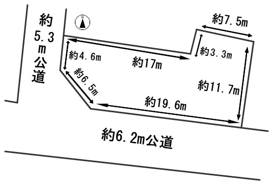 ６２００７　岐阜市黒野土地の区画図
