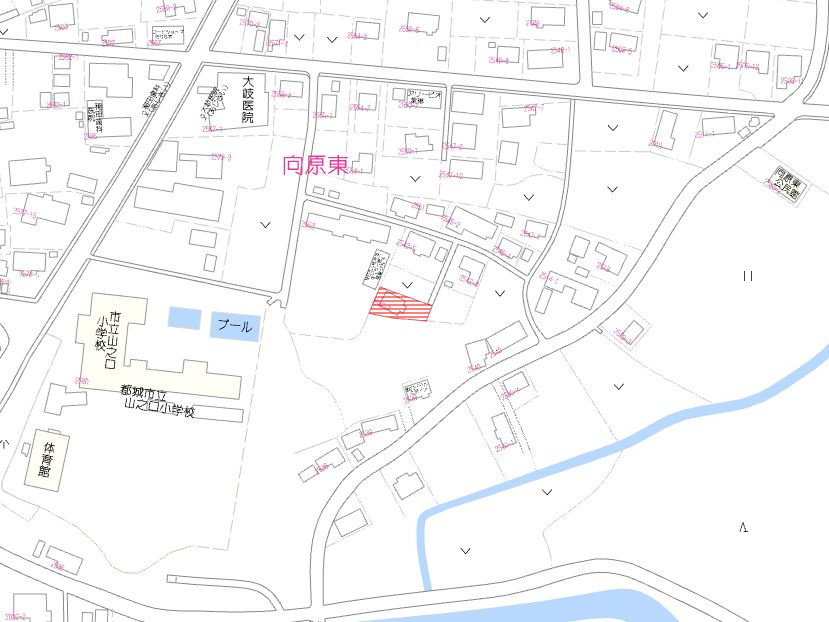 都城市山之口町花木の売地の土地図