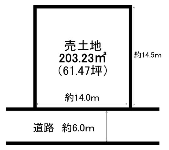 百合地　売土地　61.47坪の土地図|約61坪！建ぺい率は60％です。