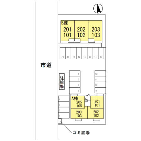 Villa正門通の区画図