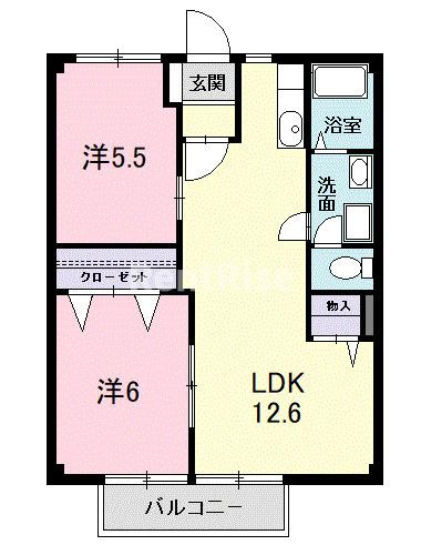 クレッシェンドハイム亮の間取り|間取図