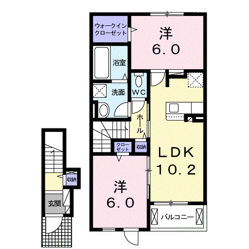 ル　ボヌール赤穂Ⅰの間取り