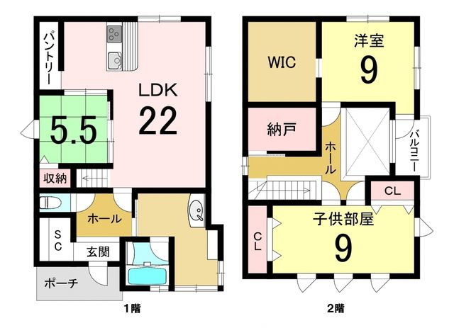 正法寺　中古戸建　3LDK+Sの間取り|広々としたLDKと、全居室収納がありお部屋もすっきりします！