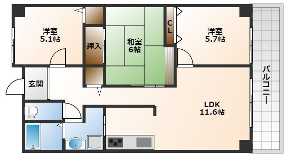 【間取り】 | グランベール桃山台