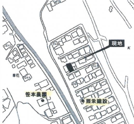 あきる野市草花B　分譲住宅の地図