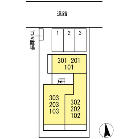 ＧＲＡＮＤ　Ｄ－ｒｏｏｍ　．ｈ Ⅱ　　刈谷市の賃貸ならクラスホーム刈谷店の駐車場|同物件の別部屋になります。