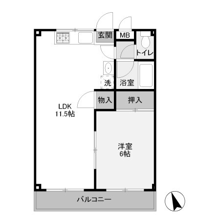 【間取り】 | コミューン岩嶋 A