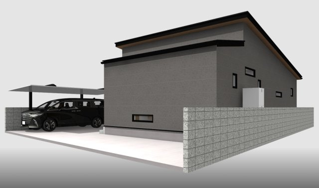 高知市瀬戸西町-建築条件付き-売土地の完成予想図|外観イメージパースです