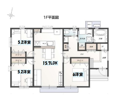 高知市瀬戸西町-建築条件付き-売土地の参考プラン|イメージです