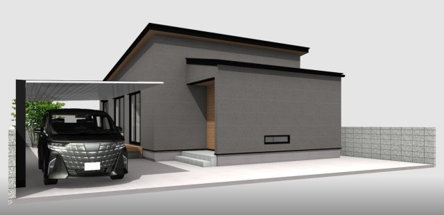 高知市瀬戸西町-建築条件付き-売土地の完成予想図|外観イメージパースです