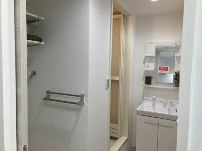 【洗面所】 | ペアハイツ | モデルルームにつき備え付家具・家電は利用できません