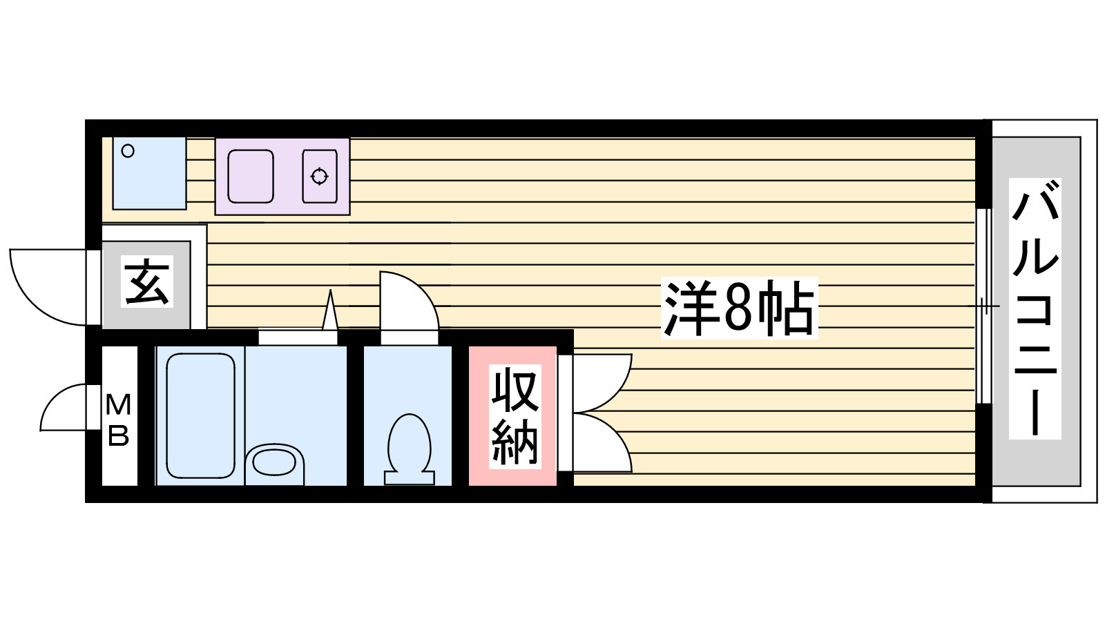 K，Sハイツの間取り