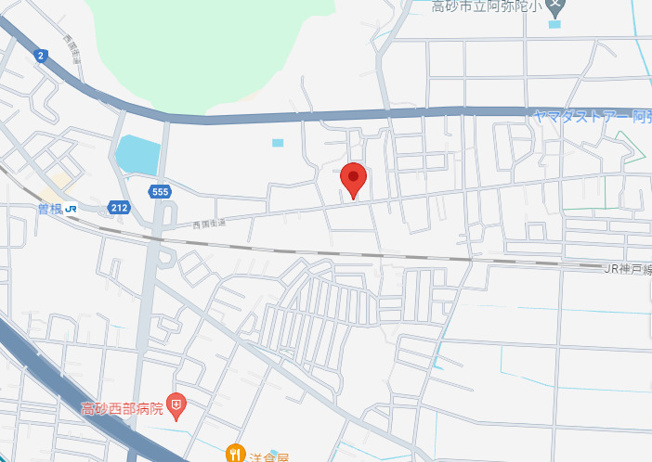 【地図】 | 高砂市阿弥陀町阿弥陀（全4区）土地1号地