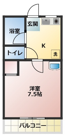 【間取り】 | コーポ飛鳥