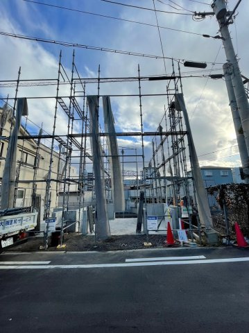 城東区蒲生３丁目新築戸建の前面道路含む現地写真|完成が楽しみですね♪