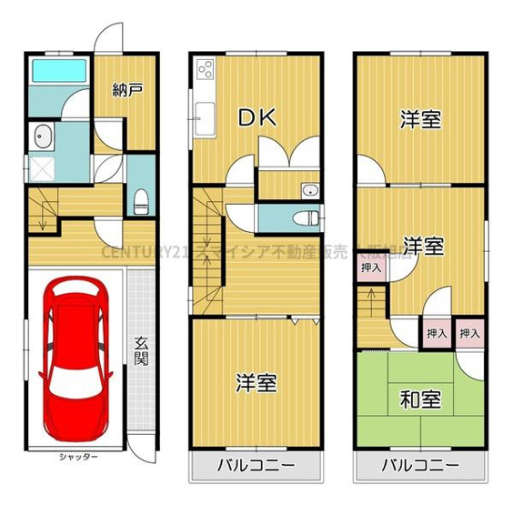 【間取り】 | 守口市八雲北町2丁目　中古戸建