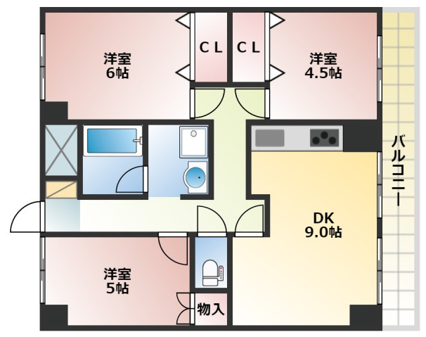 【間取り】 | アンシャンテ岡山