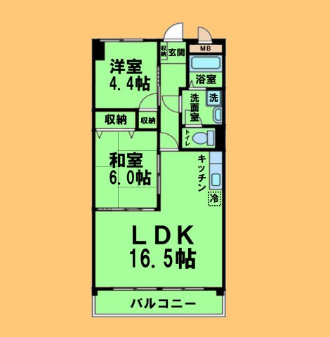 ヴイラージュ歌里の間取り
