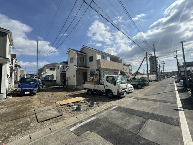 新築　高崎市八千代町2期　Heartful　Town　B号棟の前面道路含む現地写真|現地写真　南西側接道幅員約4ｍ