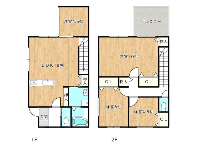 姫路市北原／中古戸建【オーナーチェンジ】の間取り