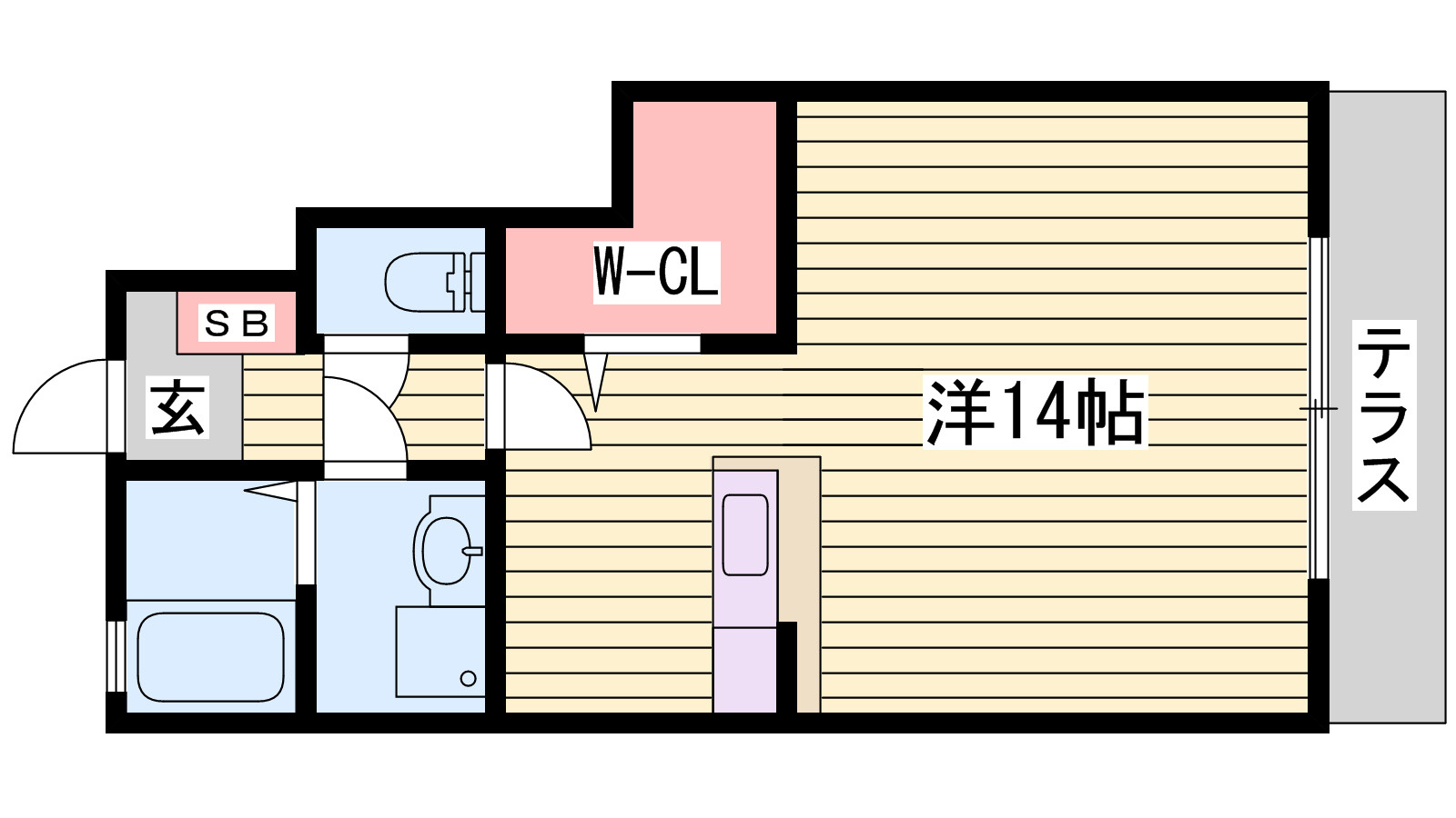 ホワイトコースト壱番館の間取り