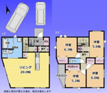 霞ヶ丘3丁目　未入居戸建　２区画の画像