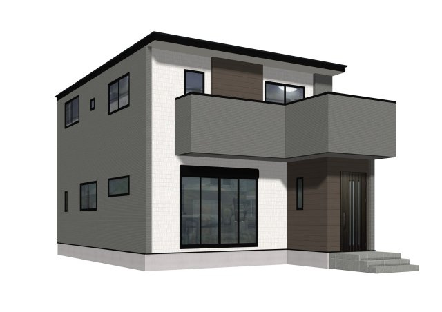 ケイアイ　 Fit－フィット－小倉北区明和町　【小倉北区　新築戸建て】の外観パース|ケイアイ　 Fit－フィット－小倉北区明和町　【小倉北区　新築戸建て】