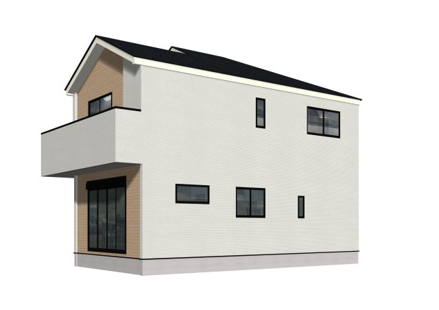ケイアイ　 Fit－フィット－小倉北区明和町　【小倉北区　新築戸建て】の外観パース|ケイアイ　 Fit－フィット－小倉北区明和町　【小倉北区　新築戸建て】