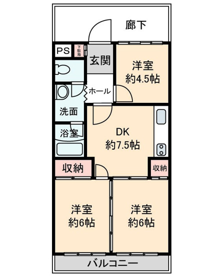 【間取り】 | 薫荘コーポ