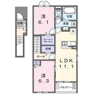 【間取り】 | パークヒルズ利根　五番館 | 間取図