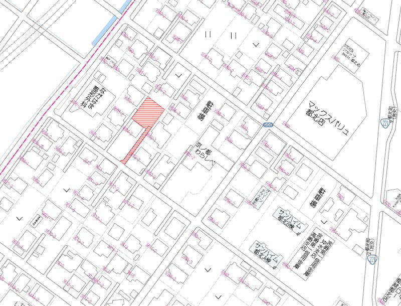 都城市都北町の売地の土地図