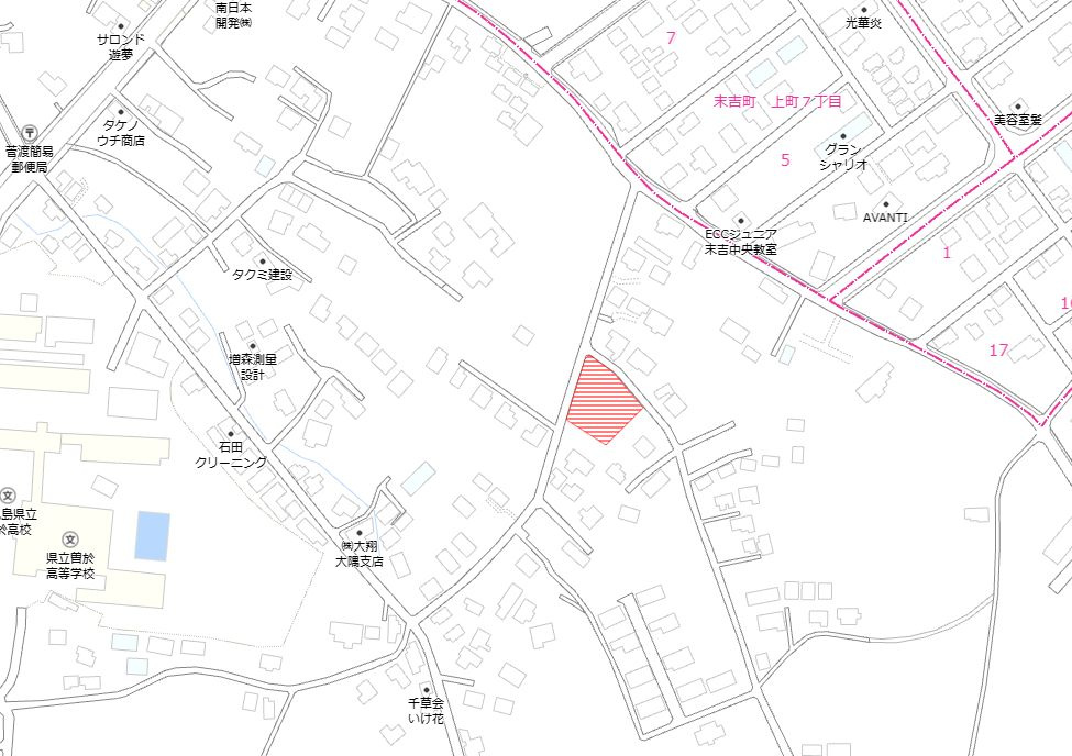 曽於市末吉町二之方の売地の土地図