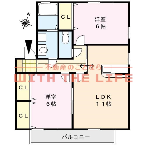 ラヴィーンコート【10,000円キャッシュバック対象物件】の間取り|間取り図です