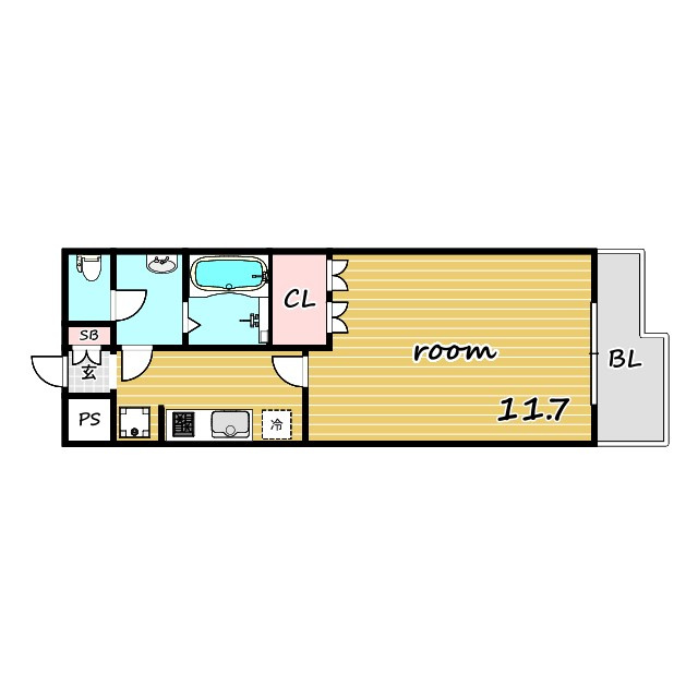 エルシオンⅠの間取り|広々したお部屋です。