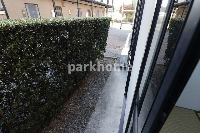 ウイング神田A棟の庭|お庭の付いた物件です