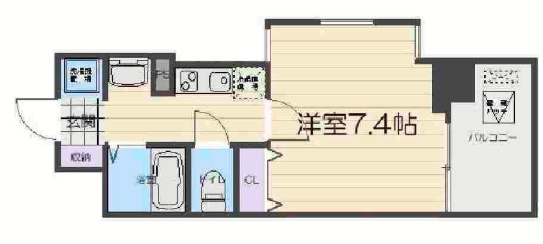 【間取り】 | ジュネーゼグラン難波ミラージュ