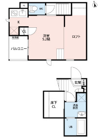 ＣＢヴィレッタ津福駅前の間取り