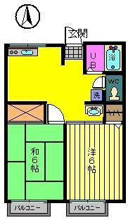 【間取り】 | メゾン渡部Ａ・Ｂ（田島）