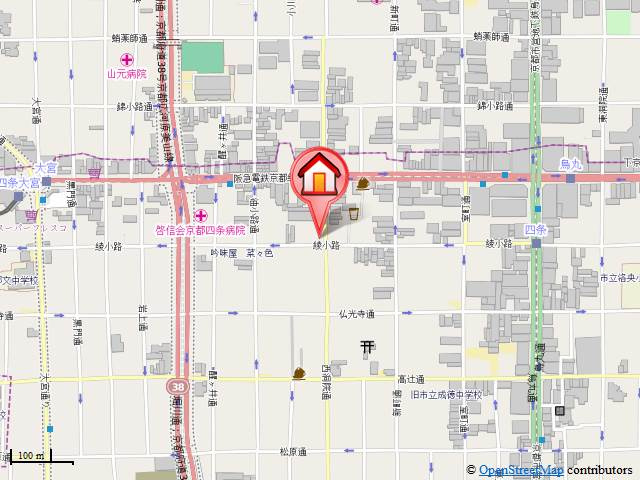 プラネシア京都（旧：スバル星の子）の地図