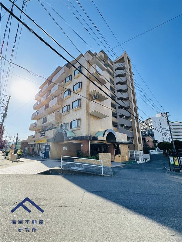 朝日プラザ大橋南の外観|２０２１年９月大規模修繕工事完了しております(玄関ドアも交換済み)