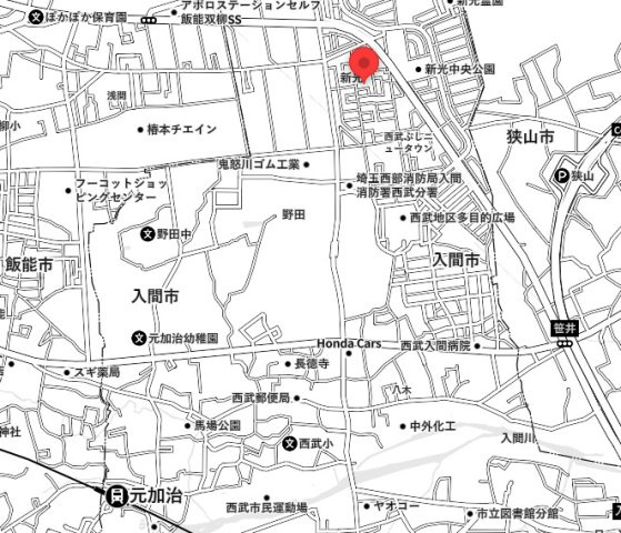 入間市新光　新築分譲住宅全7棟　７号棟の地図|「西武ぶしニュータウン入口」バス停徒歩6分！