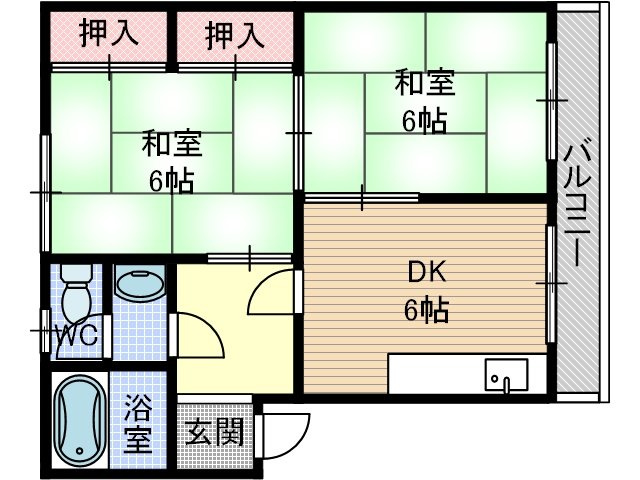【間取り】 | 上穂ロイヤルハイツ