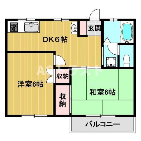 【間取り】 | バイオレットA